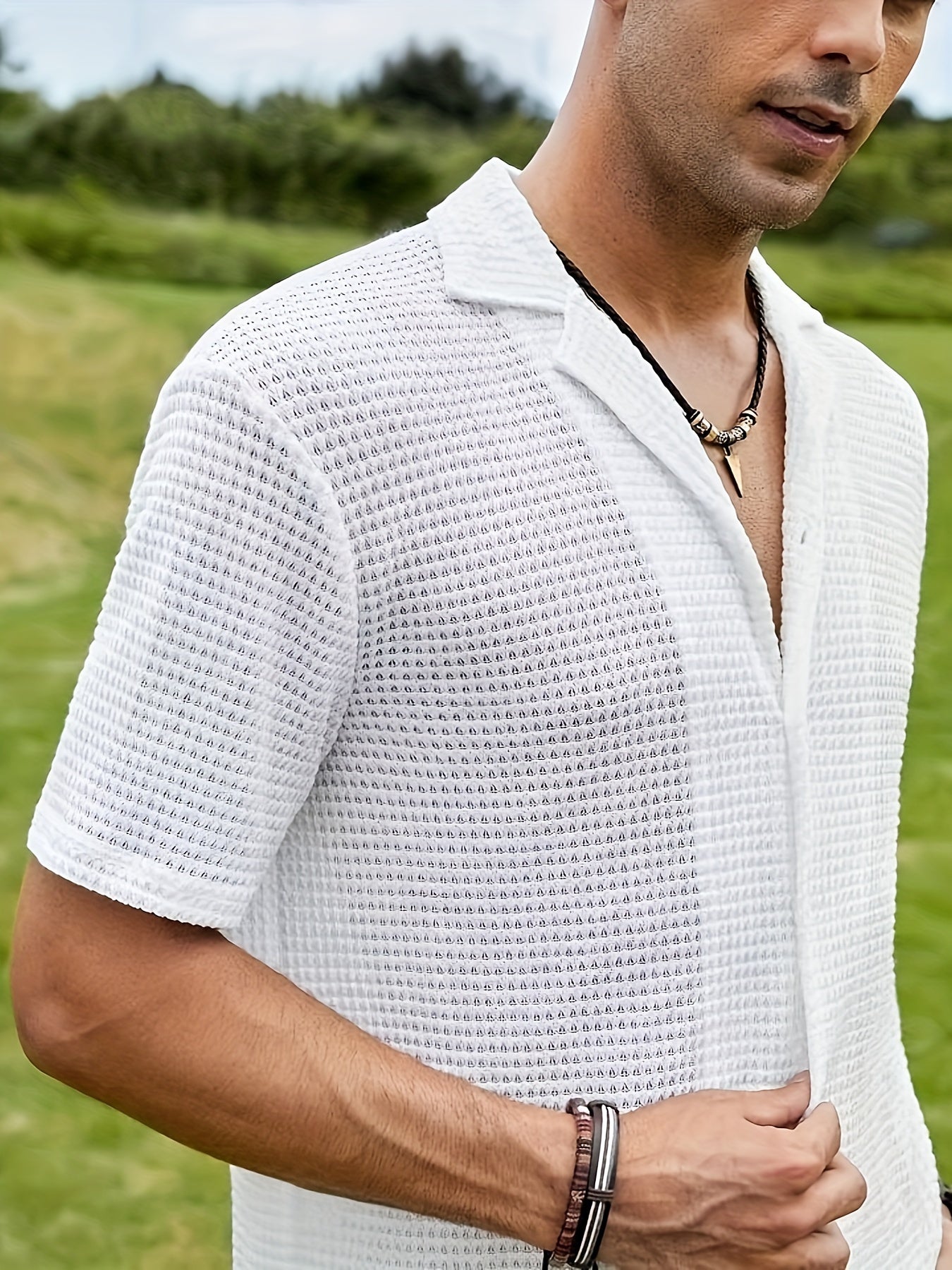 Ethan | Waffle Knit Shirt | Breathable Fabric | Shape Retention 4