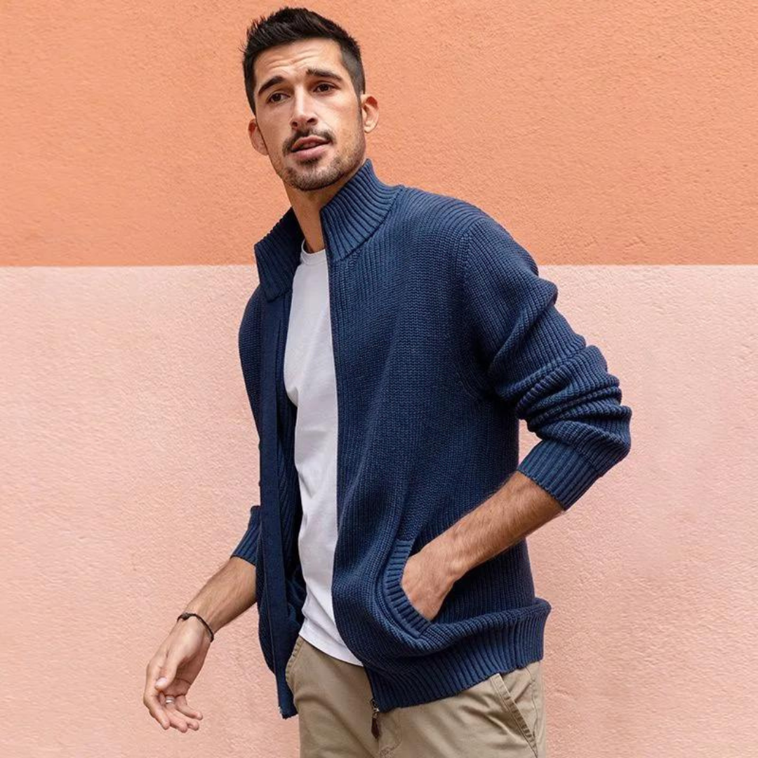 Ethan | Zip Neck Sweater | Ribbed Texture | Casual Wear 8