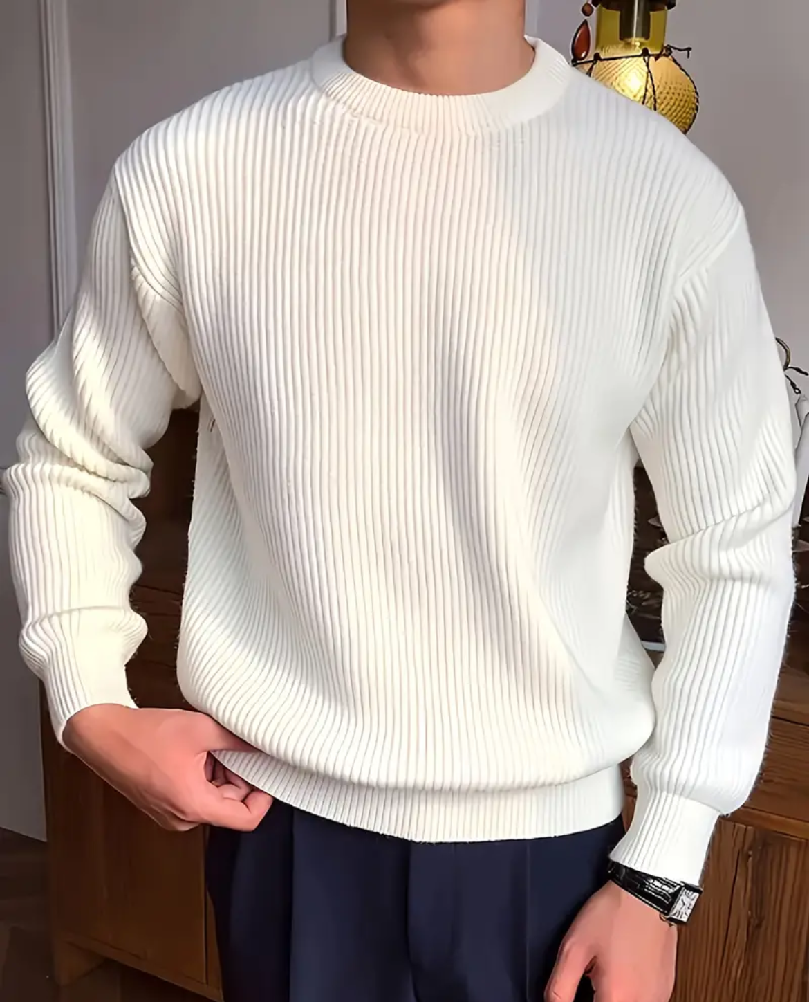 Ethan's Ribbed Sweater | Mens Sweaters | Comfortable Cotton Blend | Everyday Wear 0