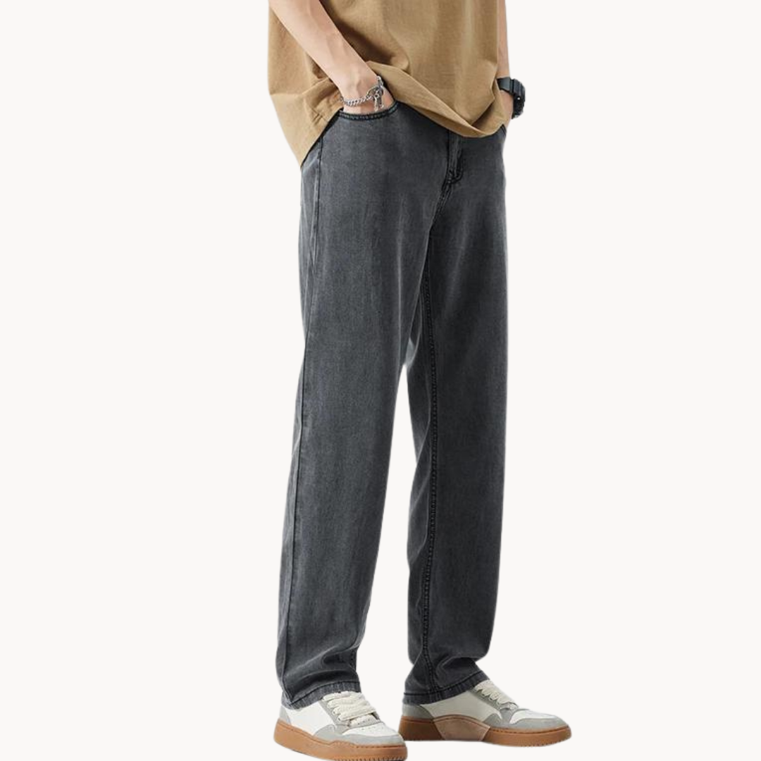 Ethan's Trousers | Relaxed Fit Trousers | Lightweight Denim Blend | Straight Leg Style 4