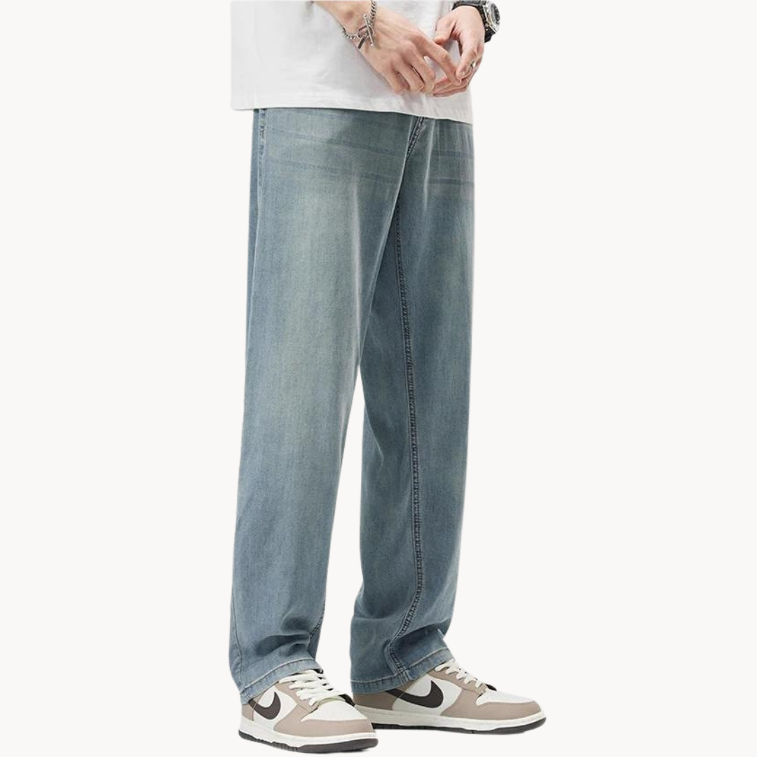 Ethan's Trousers | Relaxed Fit Trousers | Lightweight Denim Blend | Straight Leg Style 7