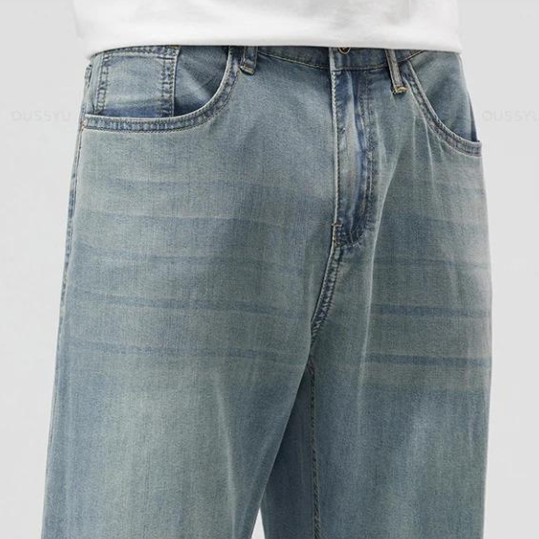 Ethan's Trousers | Relaxed Fit Trousers | Lightweight Denim Blend | Straight Leg Style 8