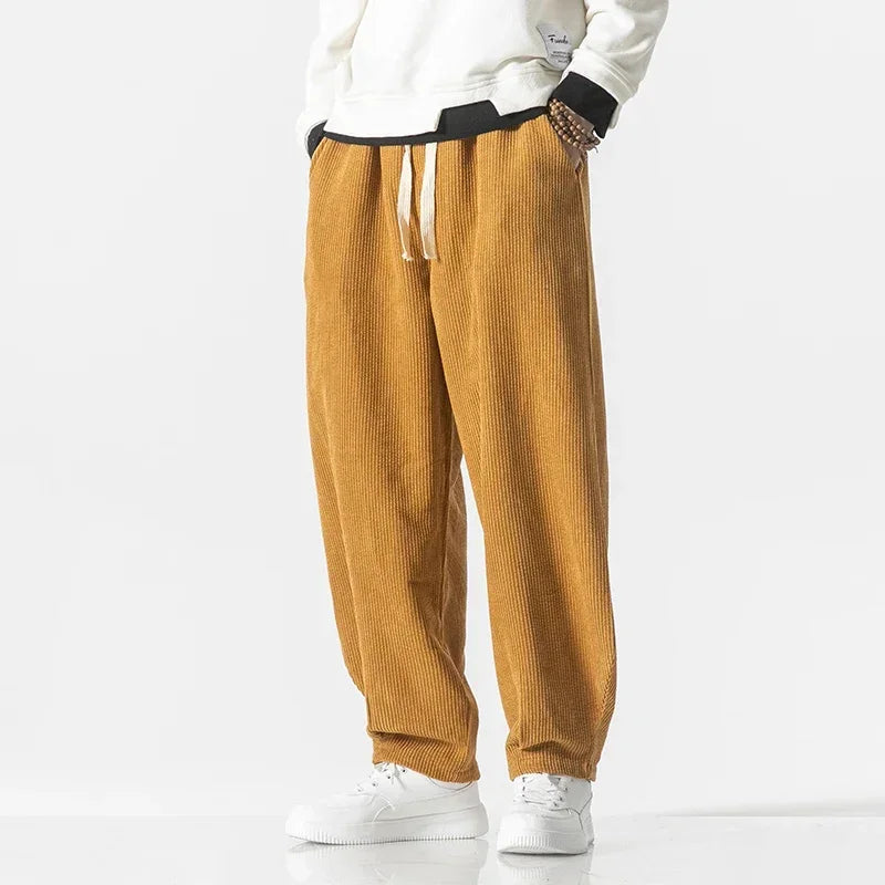 Henry | Loose Fit Pants | Corduroy Blend Trousers | Drawstring Waist 0