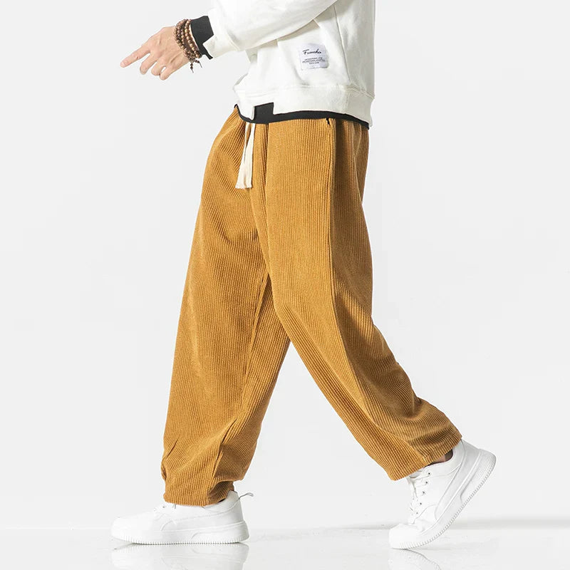 Henry | Loose Fit Pants | Corduroy Blend Trousers | Drawstring Waist 2