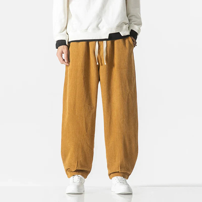 Henry | Loose Fit Pants | Corduroy Blend Trousers | Drawstring Waist 3
