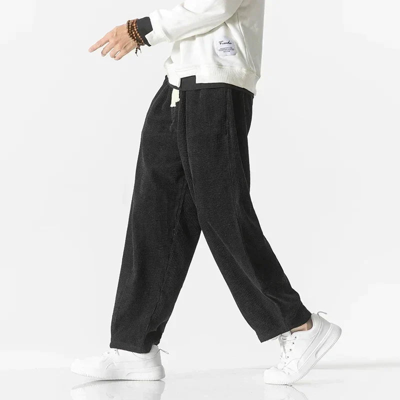 Henry | Loose Fit Pants | Corduroy Blend Trousers | Drawstring Waist 4