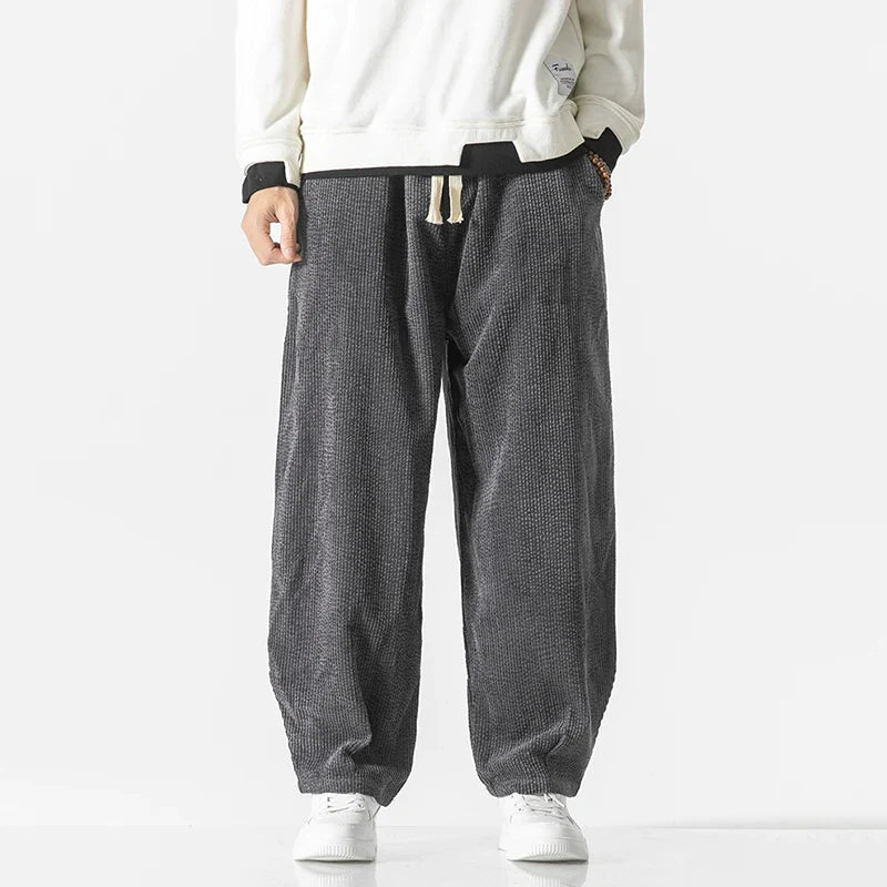 Henry | Loose Fit Pants | Corduroy Blend Trousers | Drawstring Waist 5