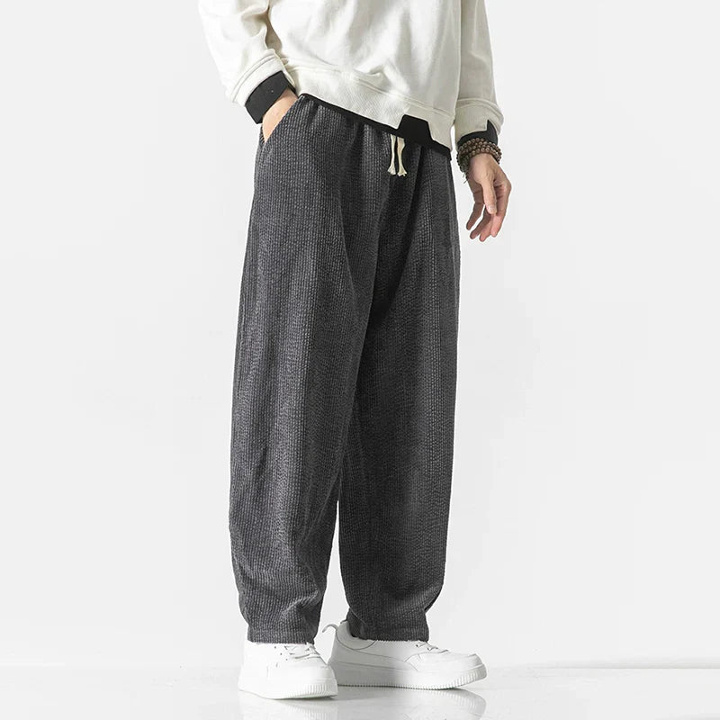 Henry | Loose Fit Pants | Corduroy Blend Trousers | Drawstring Waist 6