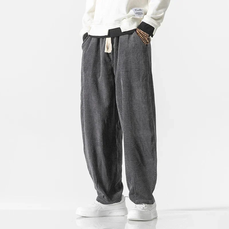 Henry | Loose Fit Pants | Corduroy Blend Trousers | Drawstring Waist 8