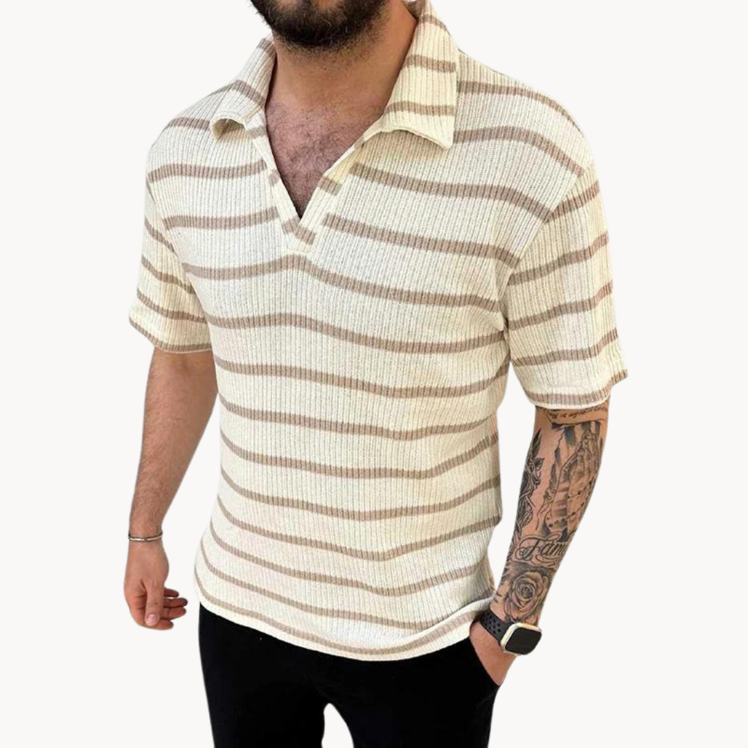 Johnny | Breathable Polo Shirt | Soft Blend Fit | Striped Design 1