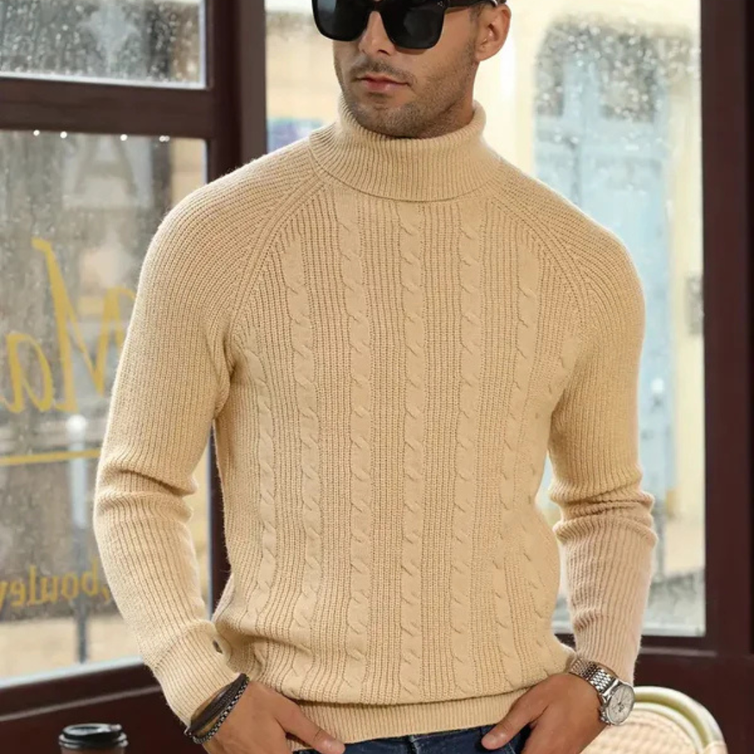 Liam | Cable Knit Sweater | Turtleneck Sweater | Warm Knit Sweater 1
