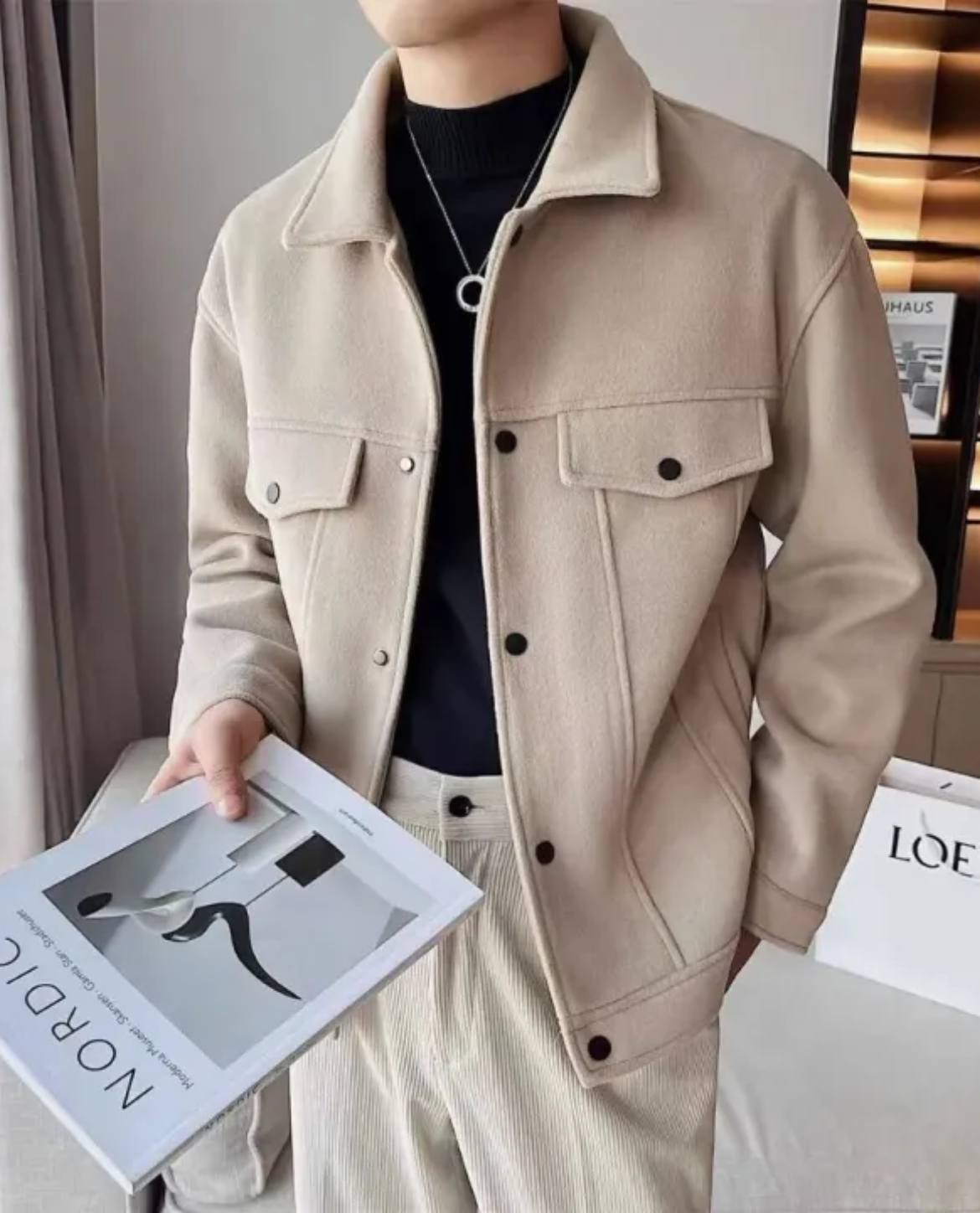 Liam's Essential Wool Overshirt | Mens Wool Overshirt | Woolen Over Shirt | Overshirt Wool 2