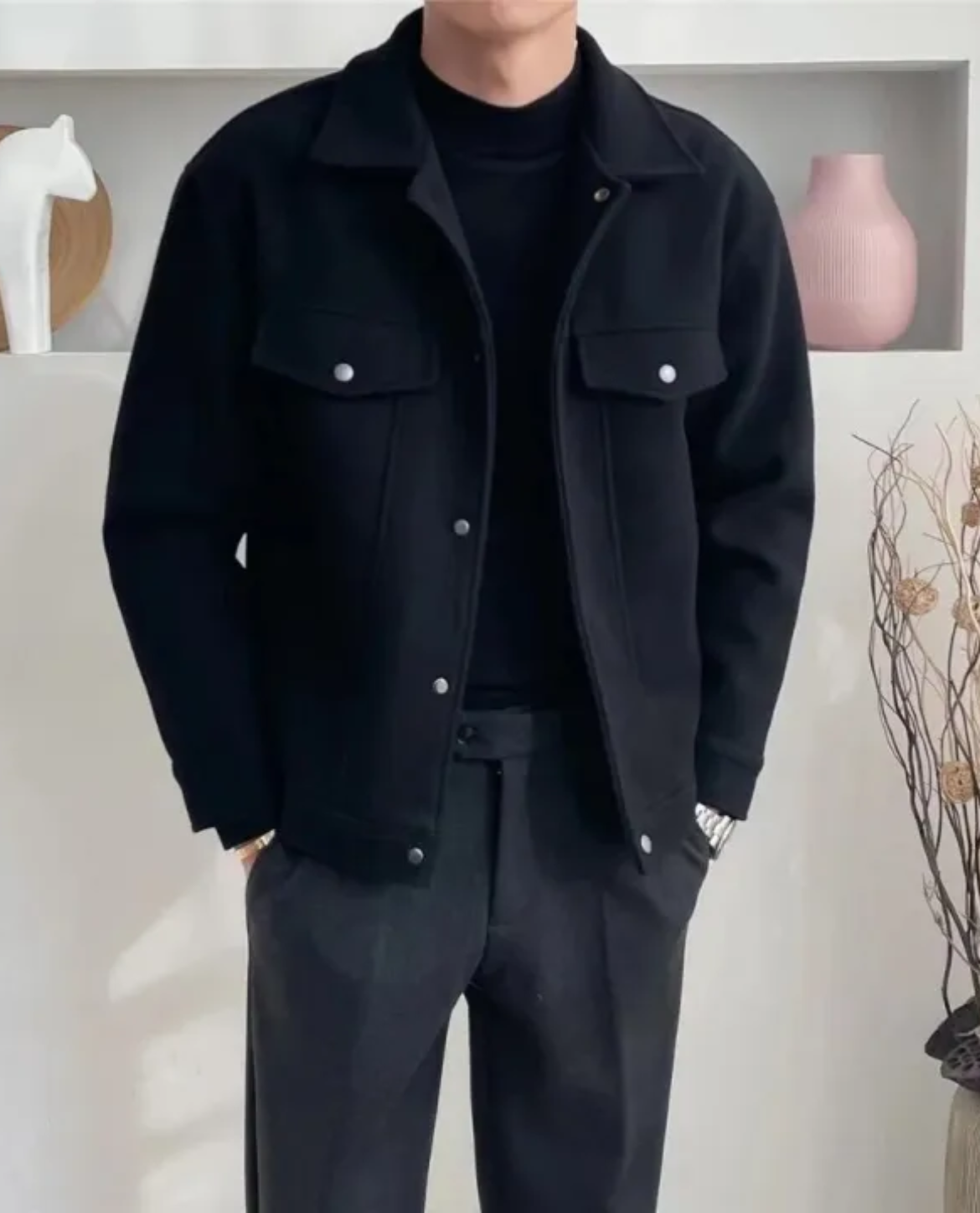 Liam's Essential Wool Overshirt | Mens Wool Overshirt | Woolen Over Shirt | Overshirt Wool 3