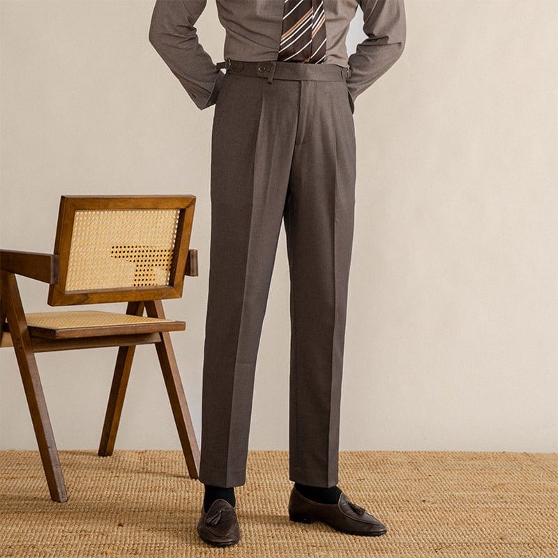 Liam's Style | Trousers | Pleated Front Pants | Adjustable Waist Trousers 1
