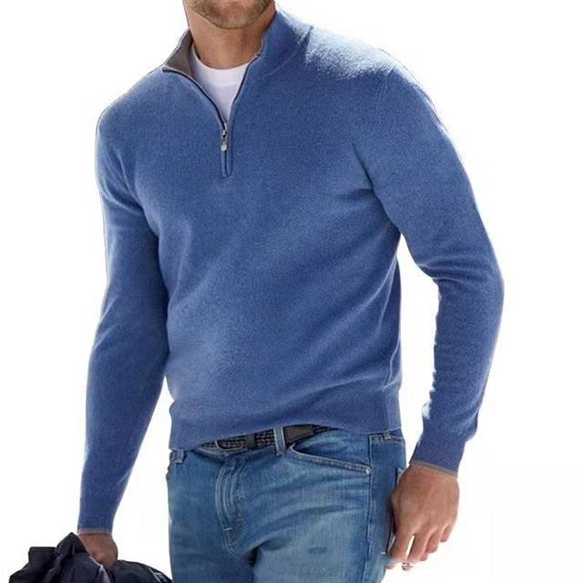Luca | Men's Sweater | V-Neck Sweater | Faux Wool Sweater 0