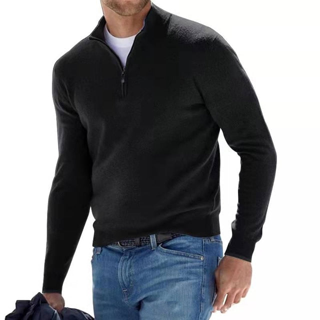 Luca | Men's Sweater | V-Neck Sweater | Faux Wool Sweater 2