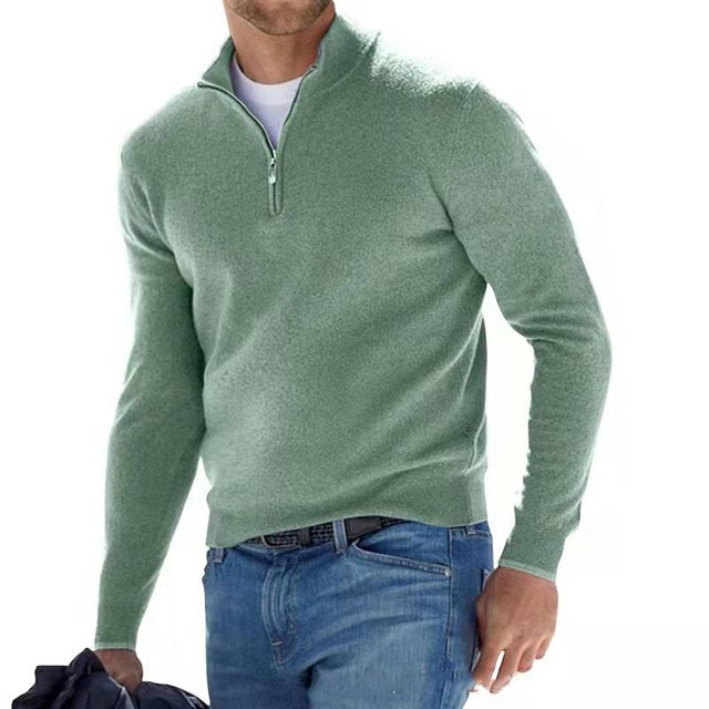 Luca | Men's Sweater | V-Neck Sweater | Faux Wool Sweater 8