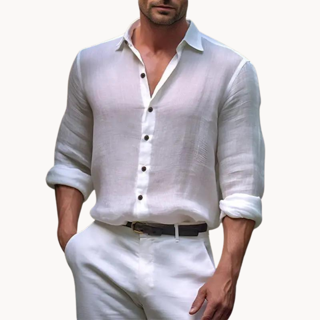 Marco | Breathable Shirt | Elegant Button-Front | Lightweight Cotton Blend 2