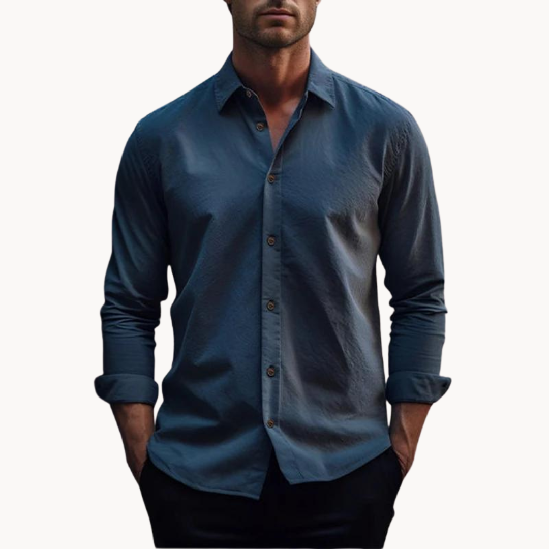 Marco | Breathable Shirt | Elegant Button-Front | Lightweight Cotton Blend 3
