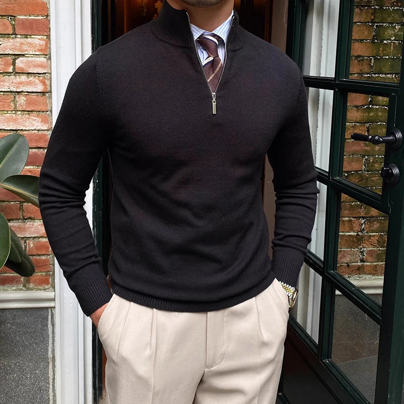 Marco | Half-Zip Sweater | Wool Blend Sweater | Stylish Knitwear | Versatile Fashion 0