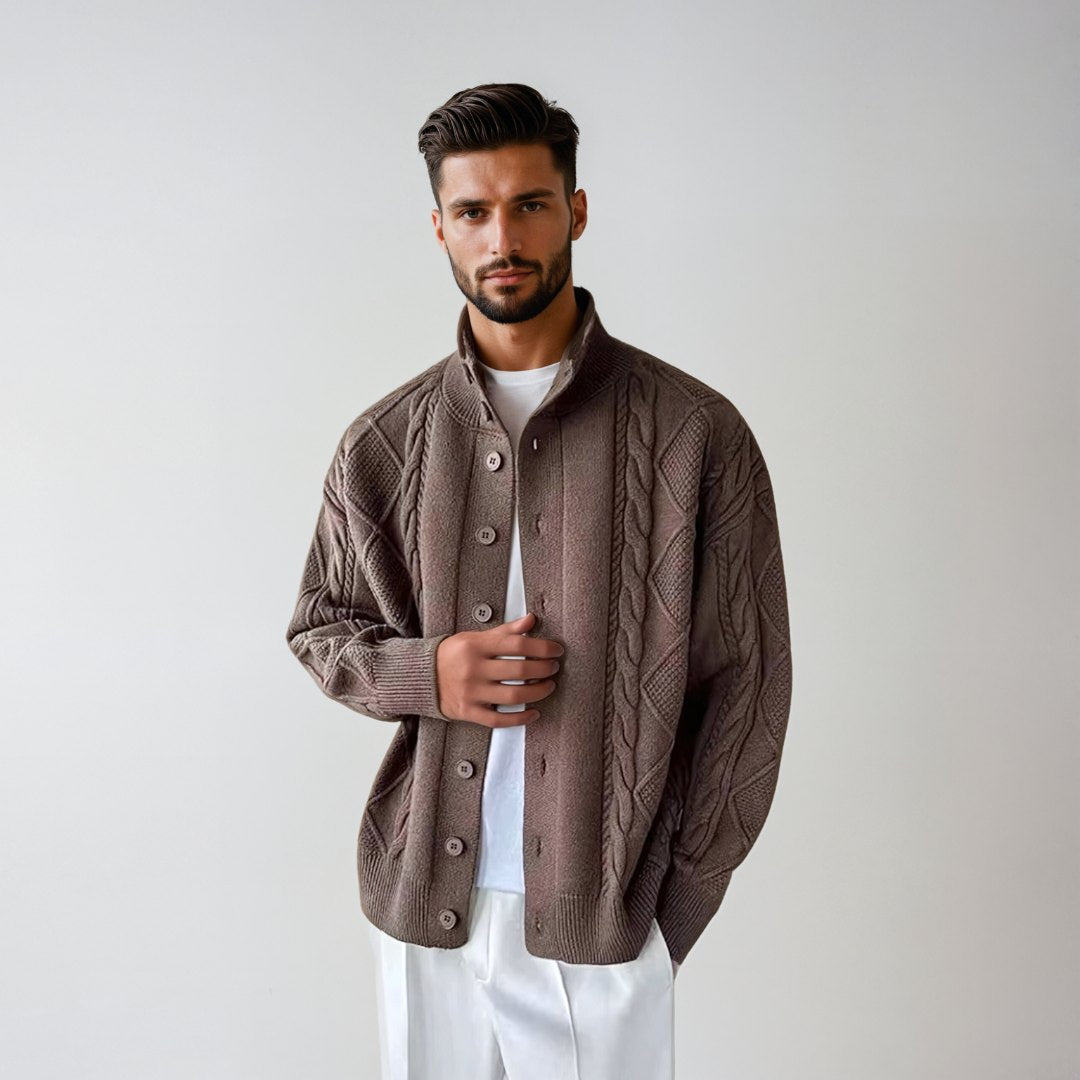 Maxwell | Men's Waistcoat | Waistcoat | Stylish Cable Knit Design 0